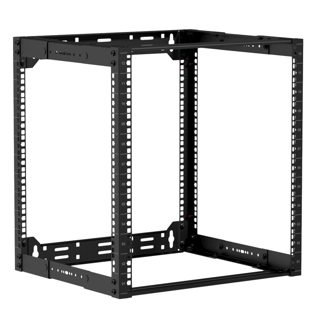 [OPR312A/B] Caymon open frame 19" Rack, for vegg