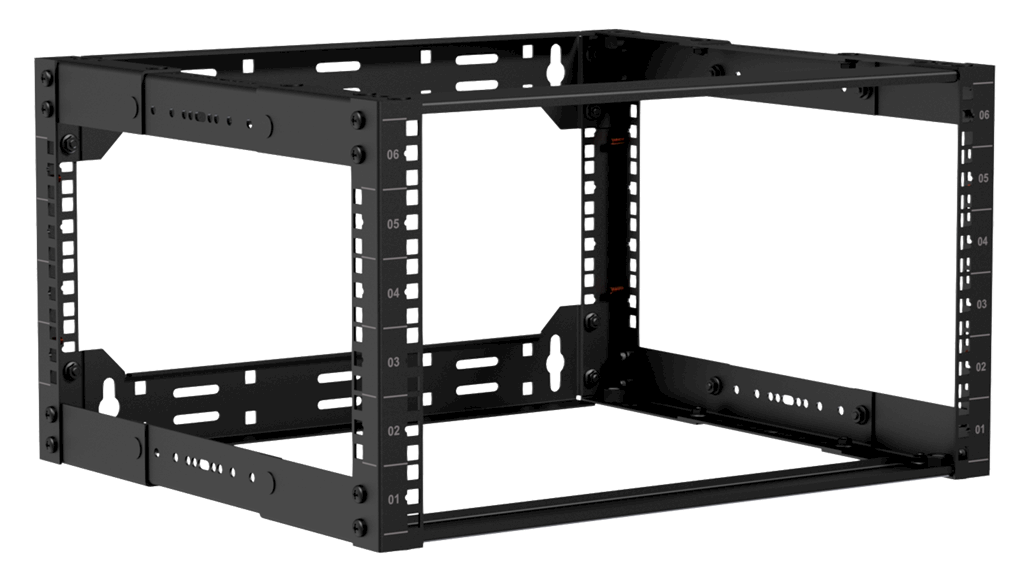 [OPR306A/B] Caymon open frame 19" Rack, for vegg