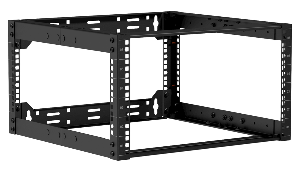 [OPR506A/B] Caymon open frame 19" Rack, for vegg
