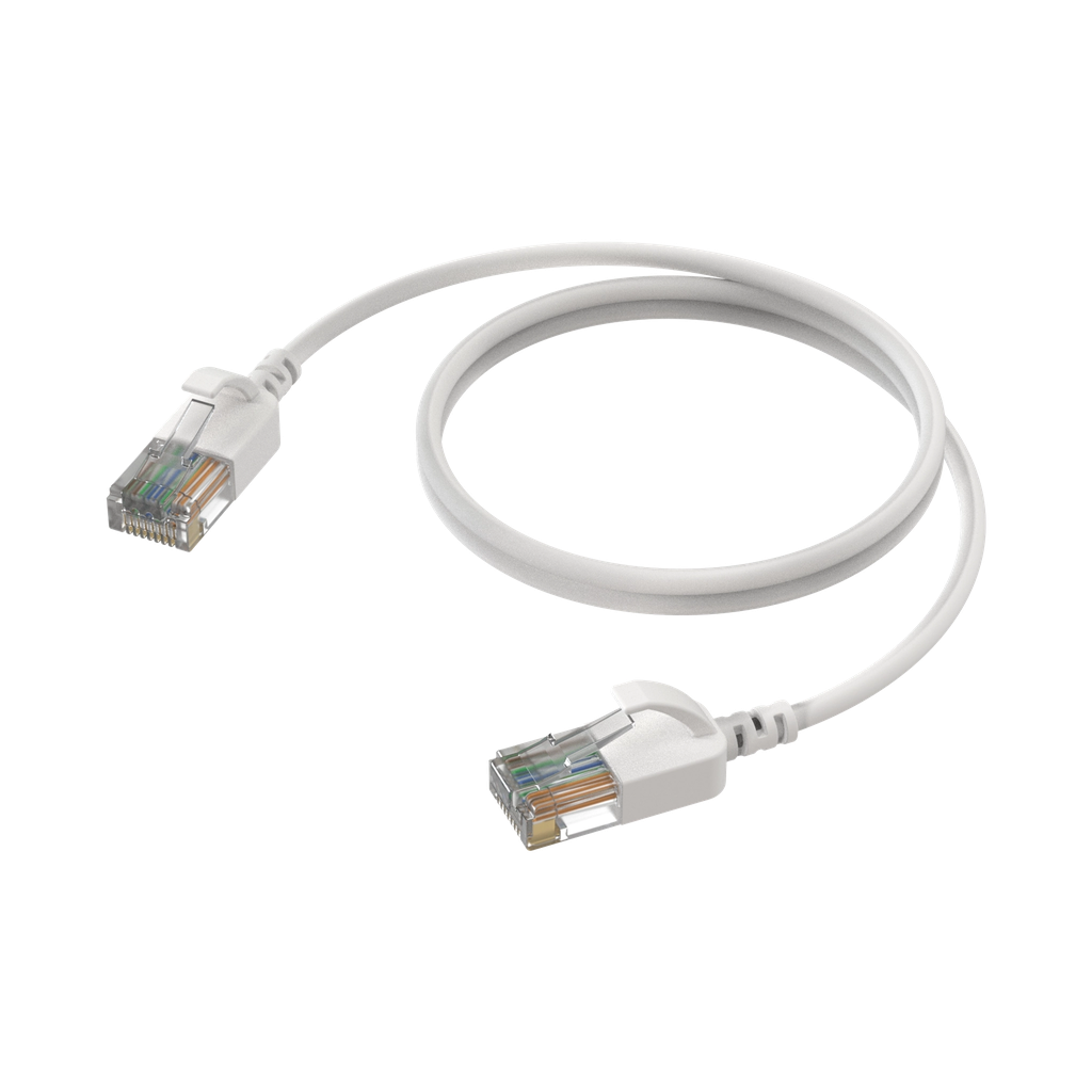 Procab CSD560, CAT6A, hvit, 0.5m
