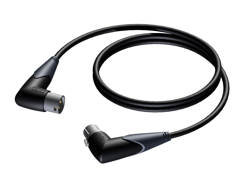 Procab CLA904, Vinklet XLR kabel, 5m