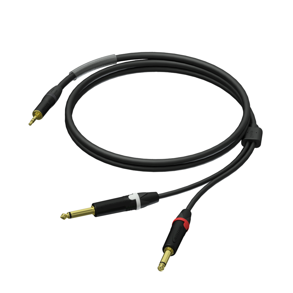 PRA713 2x6.3mm jack til minijack 3m