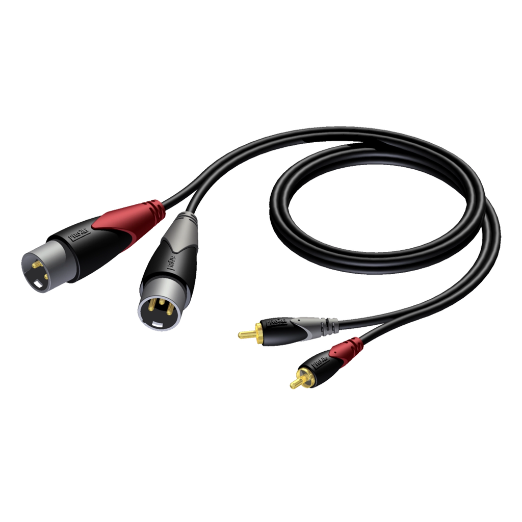 Procab CLA701 2xXLR 2xRCA han-han  1,5m.