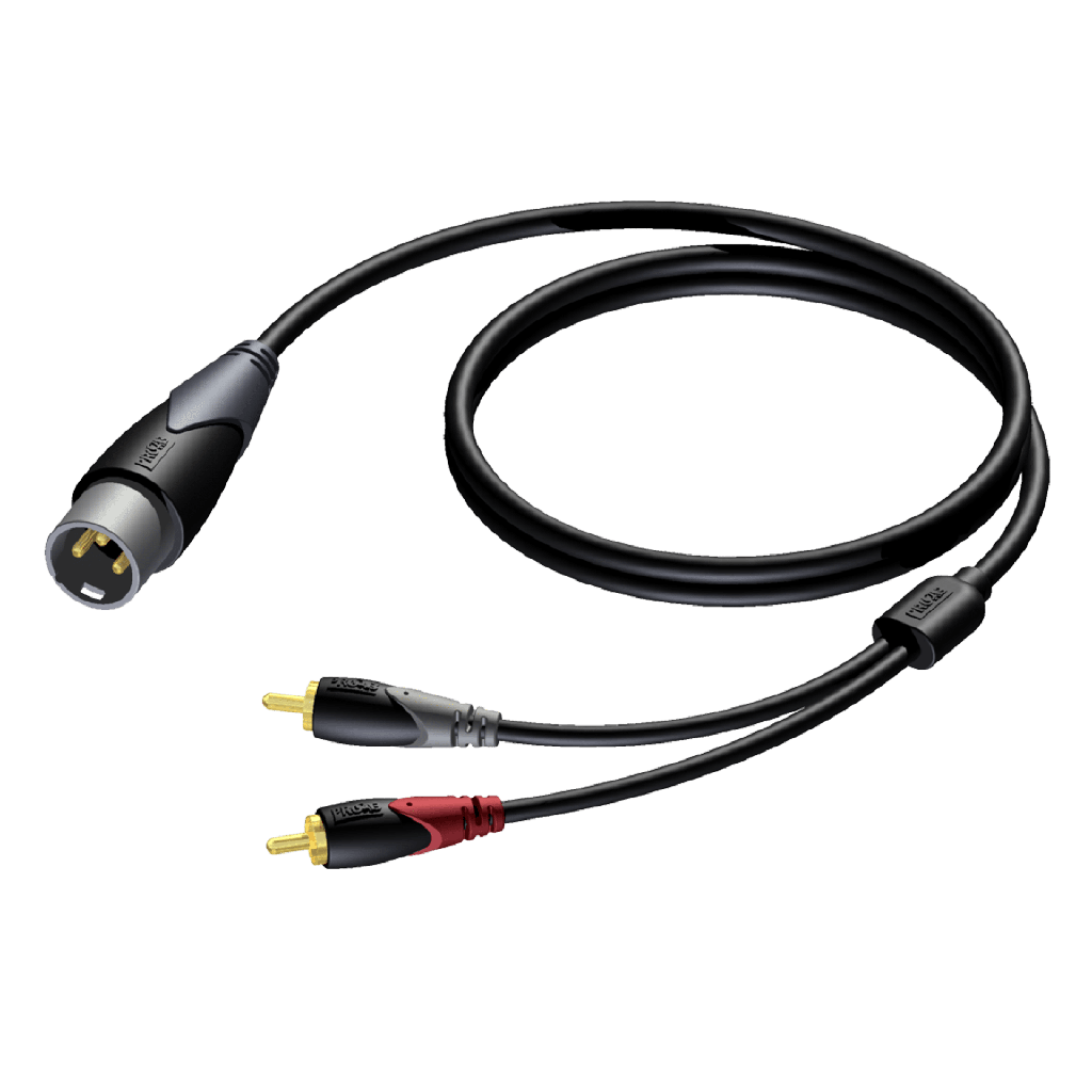 Procab CLA703 XLR - 2 x RCA han-han  3 m