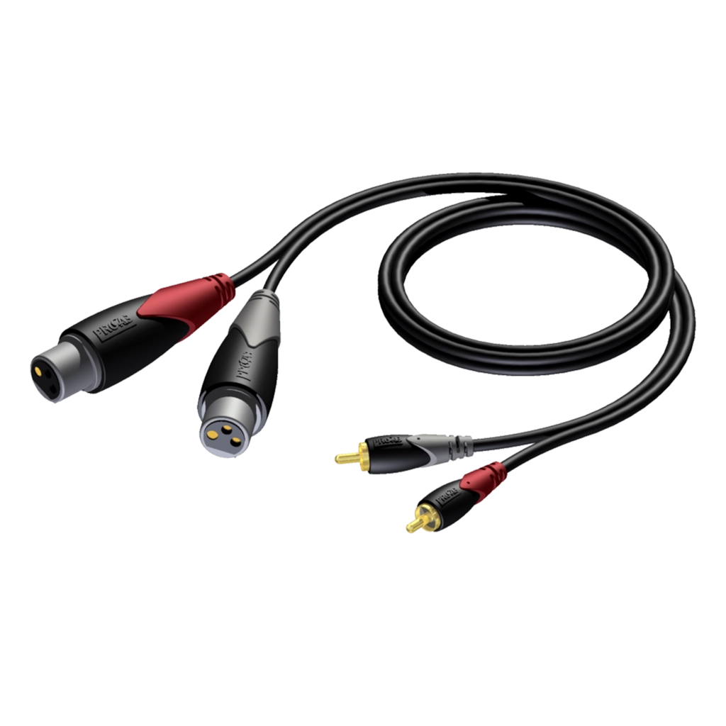 Procab CLA705 2 x XLR - 2 x RCA F/M 1,5m