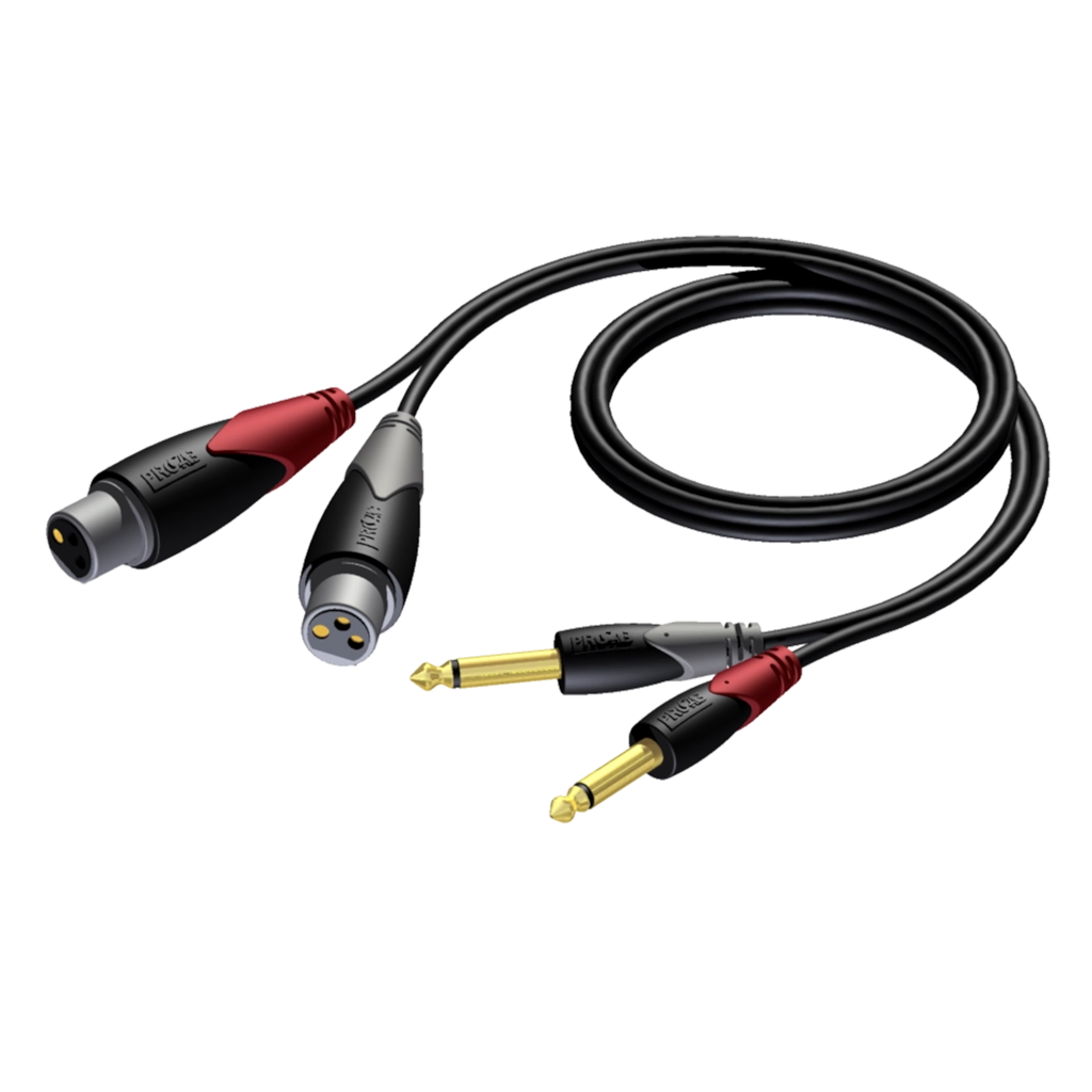 Procab CLA707 2 x XLR - 2 x Jack F/M 3 m