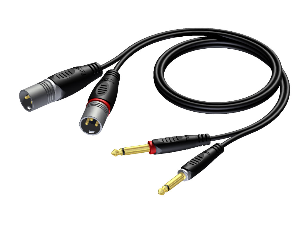 Procab CLA708/1.5 2 x XLR - 2 x Jack M/M 1,5m