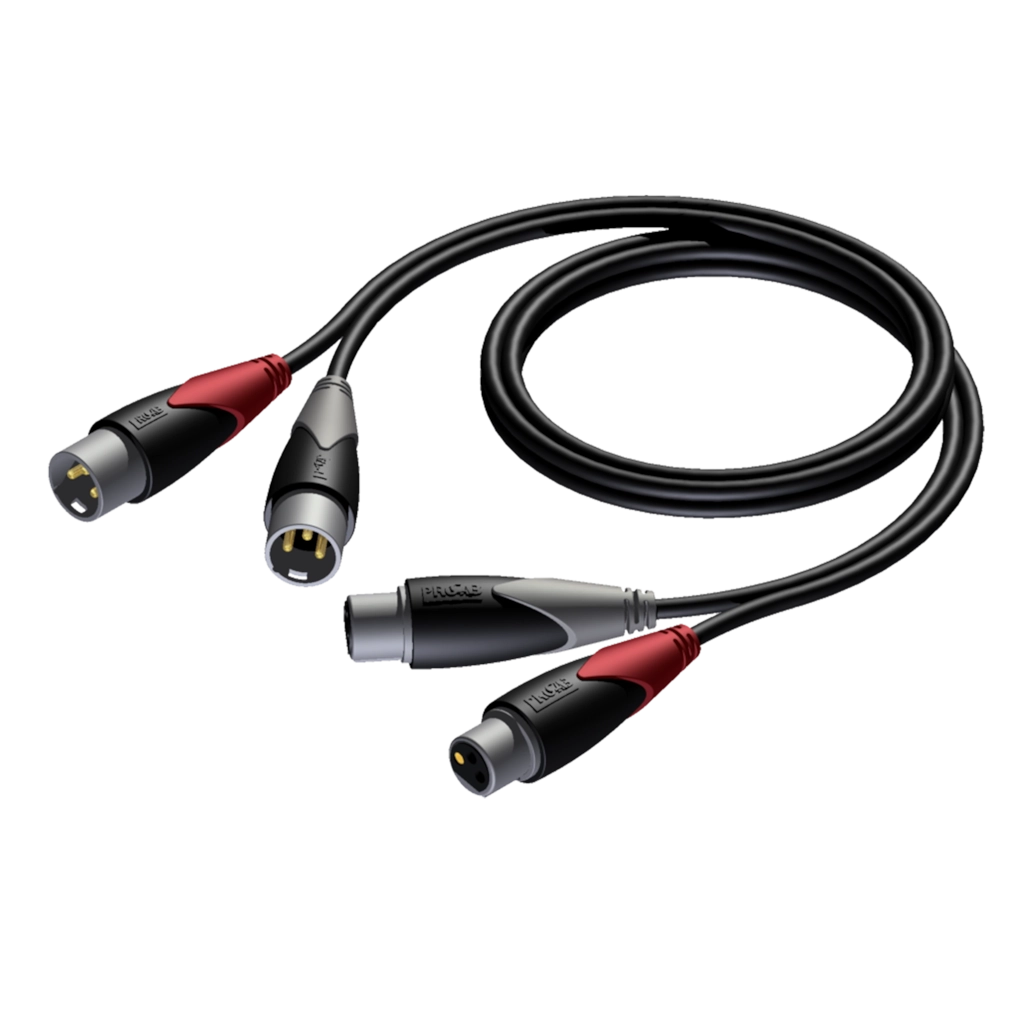 Procab CLA710 2 x XLR - 2 x XLR M/F 3 m