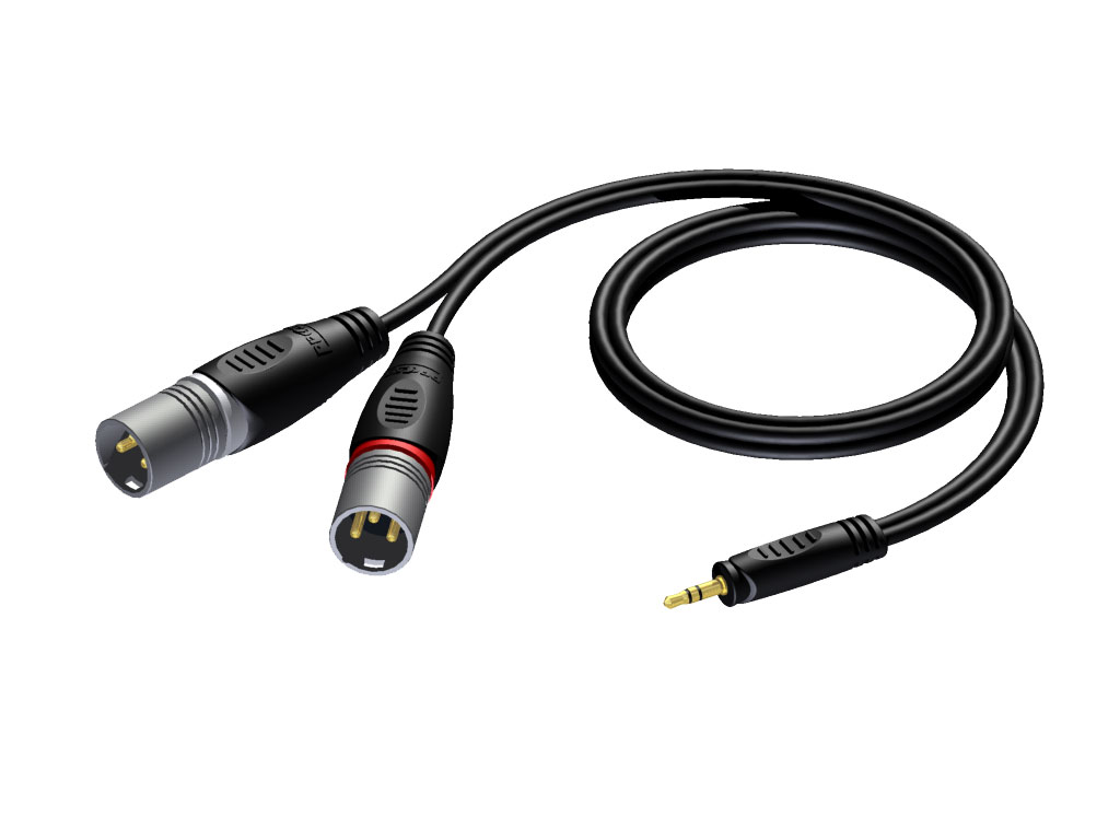 Procab CLA712/3 3,5mm - 2 x XLR MM 3m