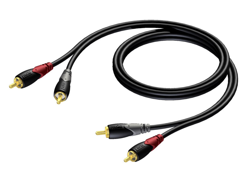 Procab CLA800/2 2 x RCA kabel, M/M 2m