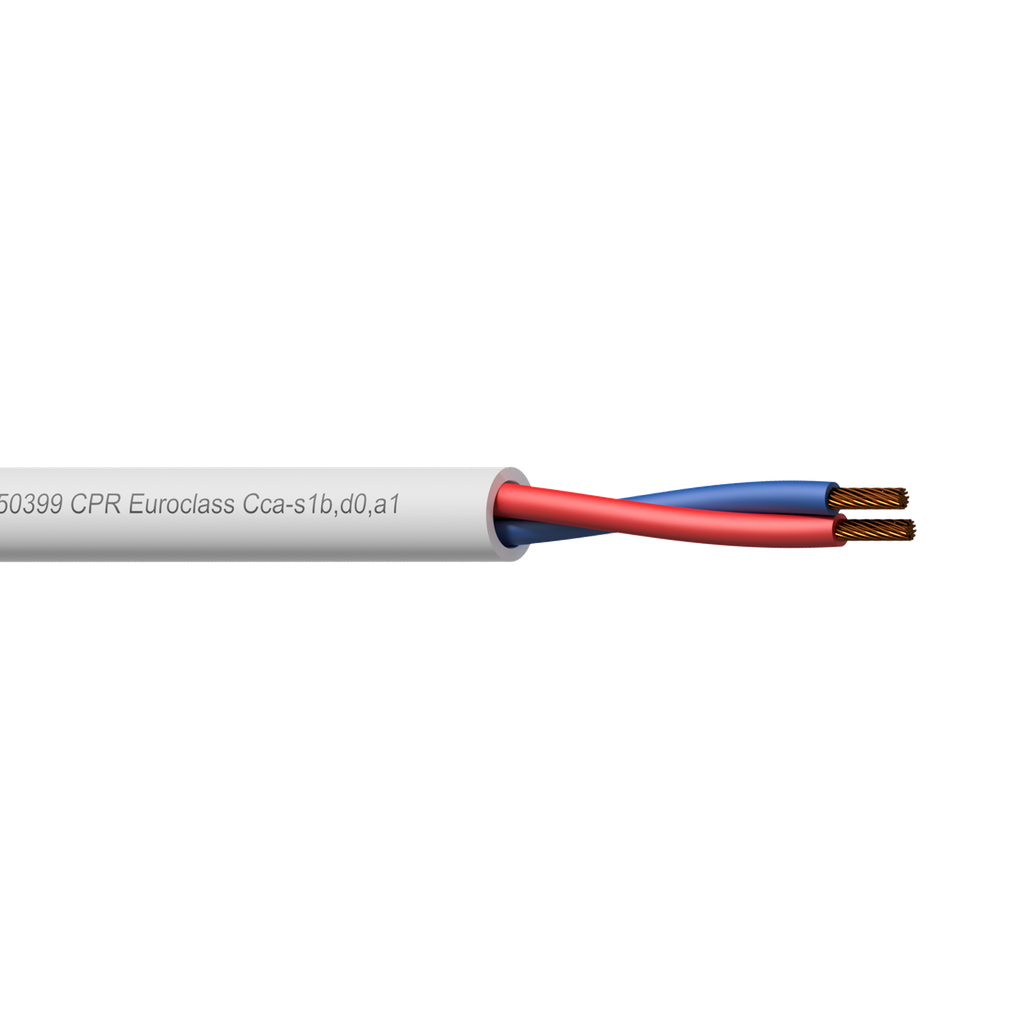 [CLS215W-CCA/1] Procab CLS215W-CCA 2x1.5mm² 100M HVIT