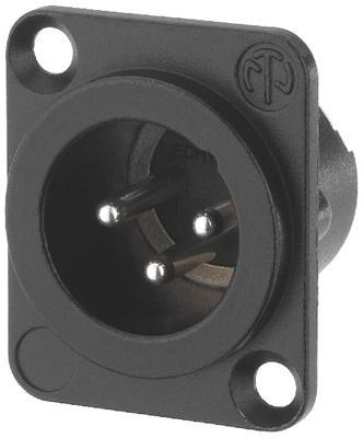 [3MD-LX-BAG] Neutrik 3pin XLR Han for D-panel Svart