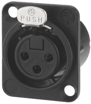 Neutrik 3pin XLR Hun for D-panel Svart