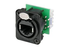 [NE8FDVYK-B] Neutrik NE8FDVYK-B CAT5e D-panel svart