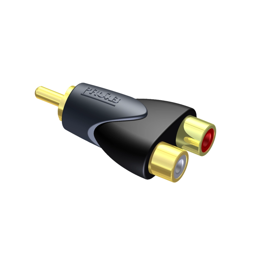 Procab CLP106 RCA M til 2 xRCA F Adapter