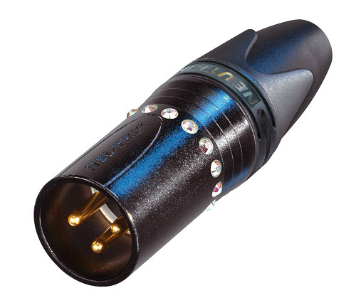 [NC3MXXB CRYSTAL] Neutrik 3 pin XLR Han Svart Swarowski