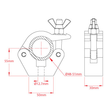 [T57011] Doughty Slimline Half Coupler Sort