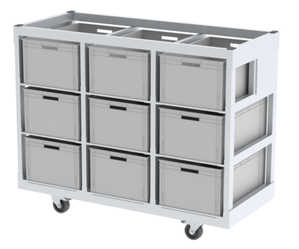 [113692] Sixty82 Dolly crate 3x3, 2 farger
