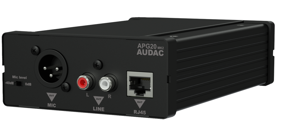 [APG20MK2] Audac APG20MK2, Lyd over CAT