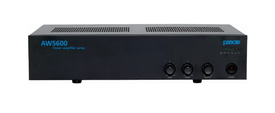 Paso 120 W RMS power amplifier.